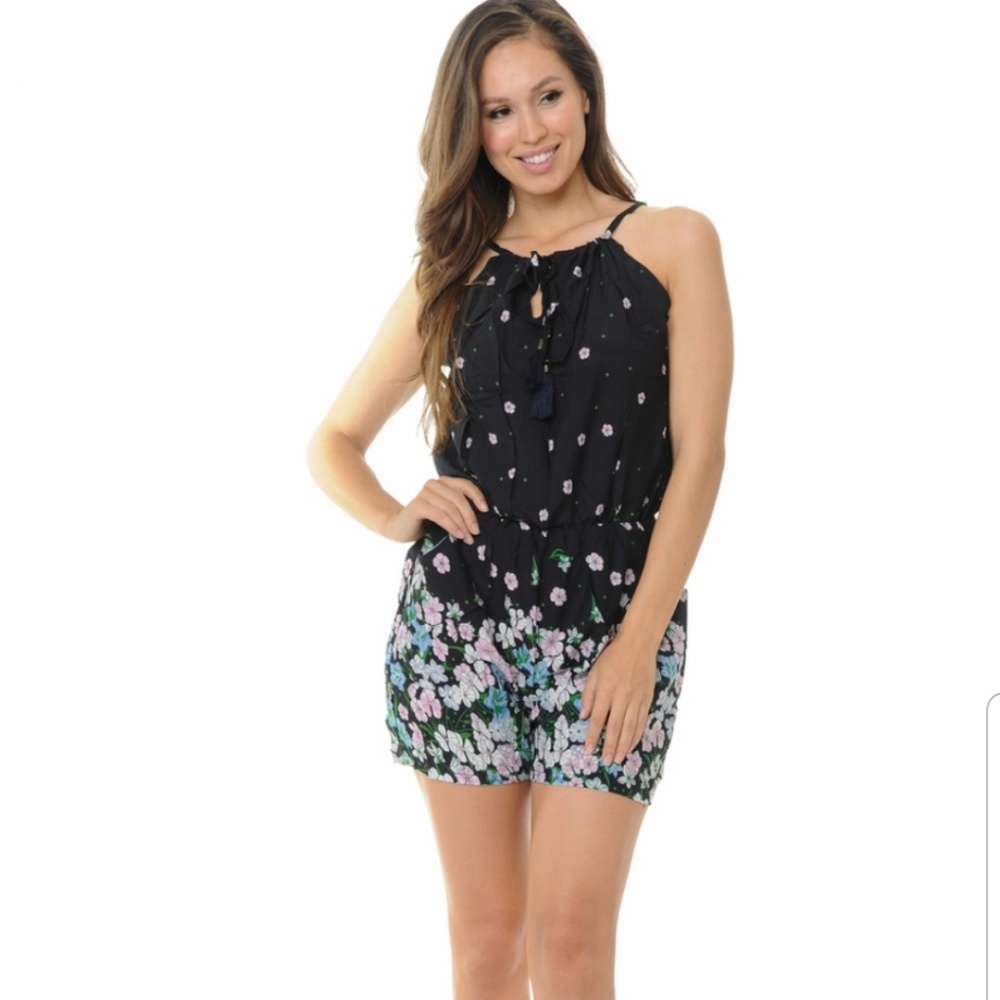 Floral spaghetti romper s/m